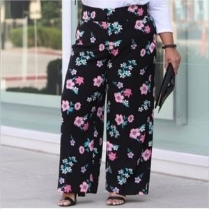 Lane Bryant Size 22W Allie Wide Leg Floral Pant
